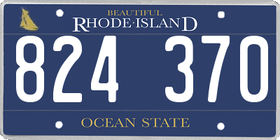 RI license plate 824370