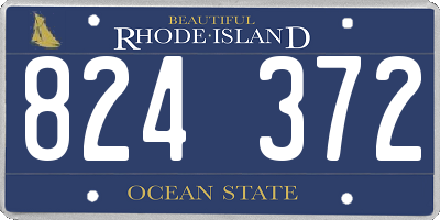 RI license plate 824372