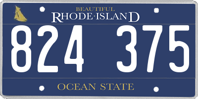 RI license plate 824375