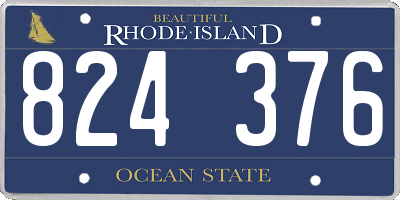 RI license plate 824376