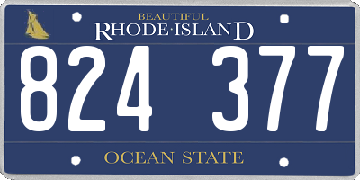 RI license plate 824377