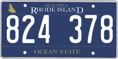 RI license plate 824378