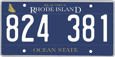 RI license plate 824381