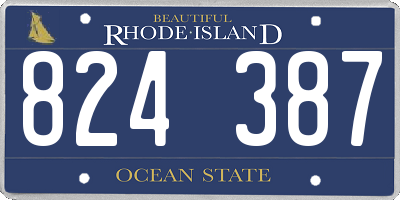 RI license plate 824387