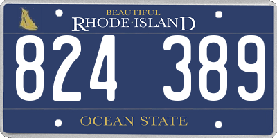 RI license plate 824389