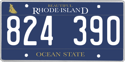 RI license plate 824390