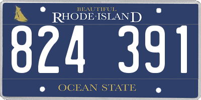 RI license plate 824391