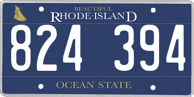RI license plate 824394