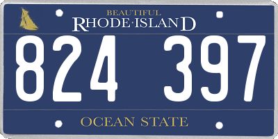 RI license plate 824397