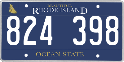 RI license plate 824398