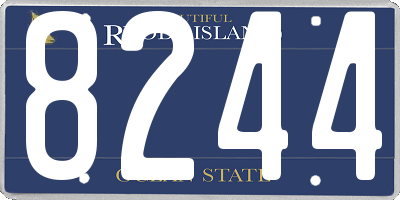 RI license plate 8244
