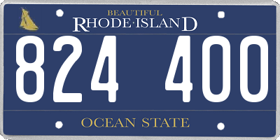 RI license plate 824400