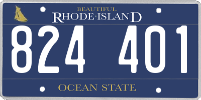 RI license plate 824401