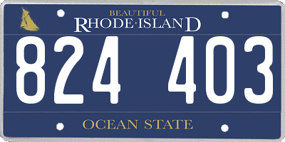 RI license plate 824403