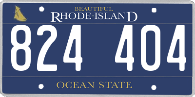 RI license plate 824404