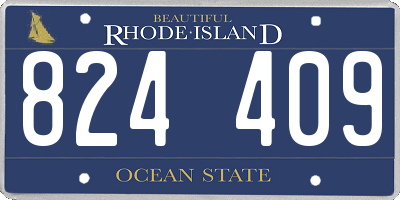 RI license plate 824409