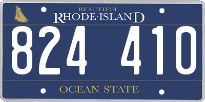 RI license plate 824410