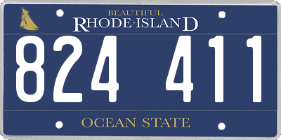RI license plate 824411