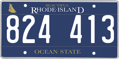 RI license plate 824413