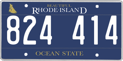 RI license plate 824414