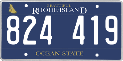 RI license plate 824419