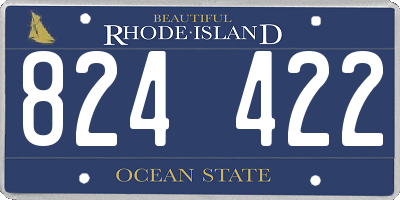 RI license plate 824422