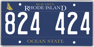 RI license plate 824424