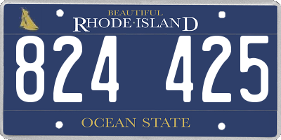 RI license plate 824425