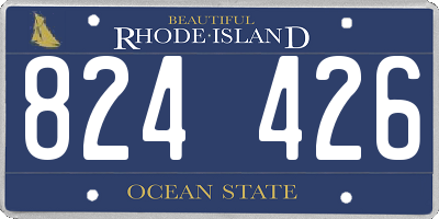 RI license plate 824426