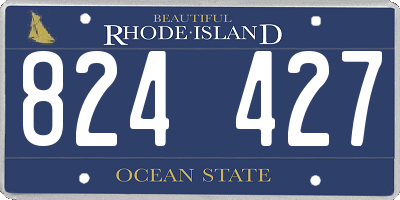 RI license plate 824427