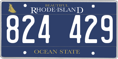 RI license plate 824429