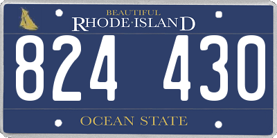 RI license plate 824430