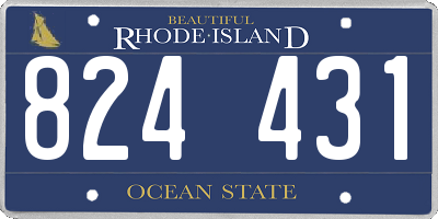 RI license plate 824431