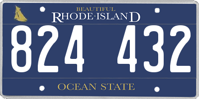 RI license plate 824432