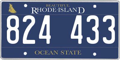 RI license plate 824433