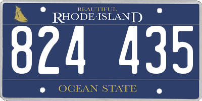 RI license plate 824435