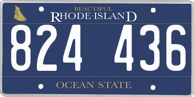 RI license plate 824436