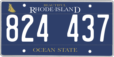 RI license plate 824437