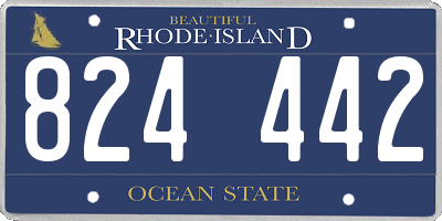 RI license plate 824442