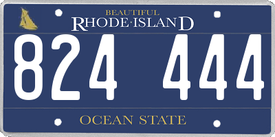 RI license plate 824444