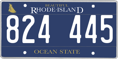 RI license plate 824445