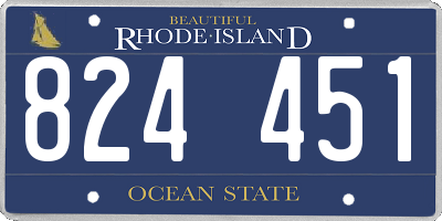 RI license plate 824451