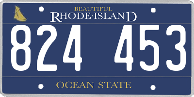 RI license plate 824453