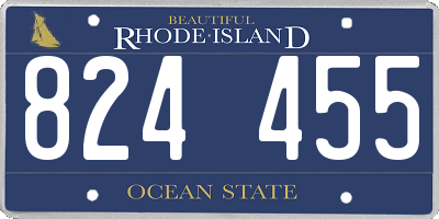 RI license plate 824455