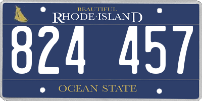 RI license plate 824457