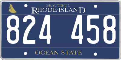 RI license plate 824458