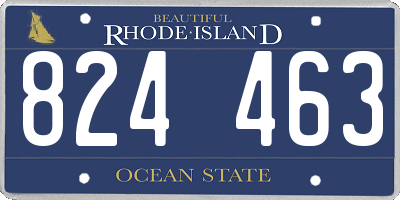 RI license plate 824463