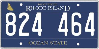 RI license plate 824464