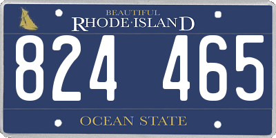 RI license plate 824465