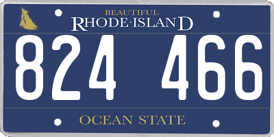 RI license plate 824466